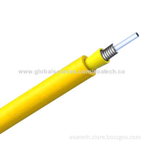 Fiber armored indoor cable with steel armored flexible tube to increase twist resistanceNew